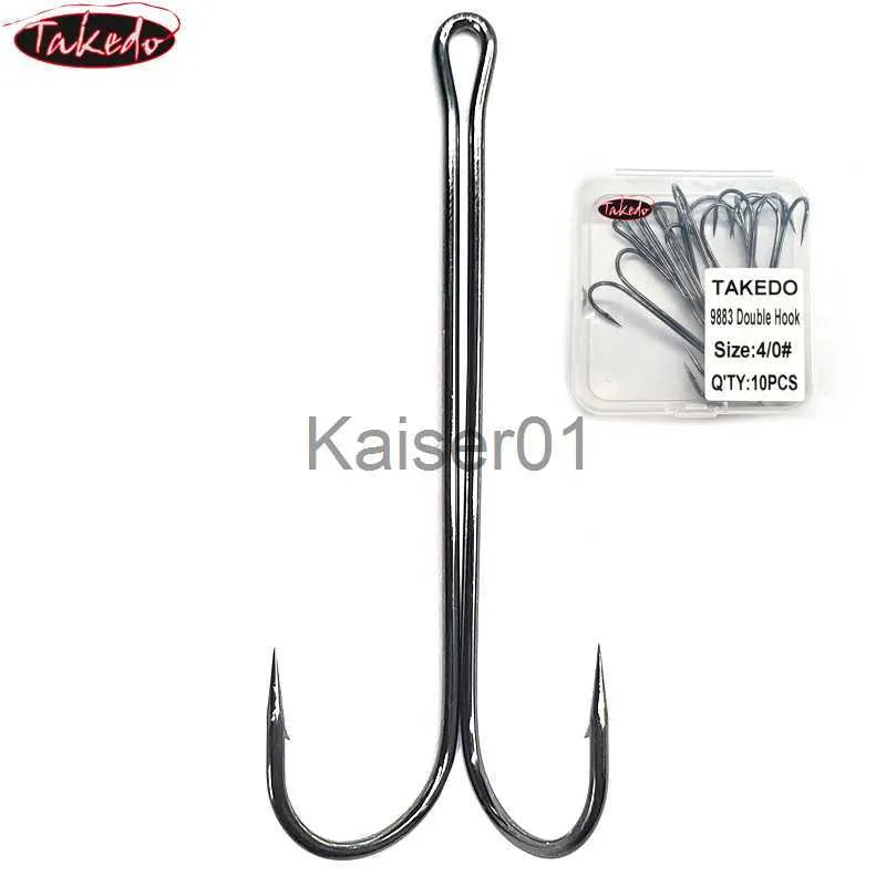 TAKEDO 9883 Double Fishing Hook Round Bent Long Shank, High Carbon Steel,  Black Nickel Barb Ideal For Frog Lures From Kaiser01, $8.36