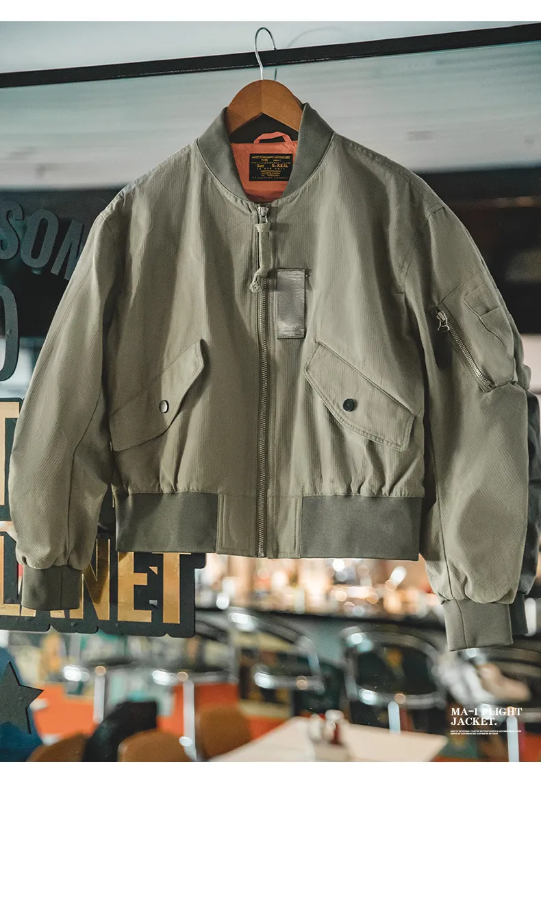 Maden MA1 Bomber Jacket: Womens Varsity Flight Jacket Retro