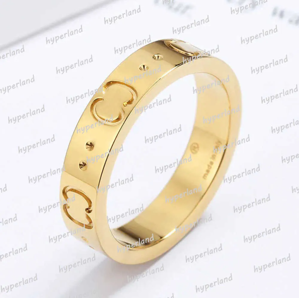 Rose Gold Designer Pierścienie męskie Hip Hop Kobieta miłość para zaręczyn dla kobiet luksusowa biżuteria retro 925 srebrna litera anelli ringe g