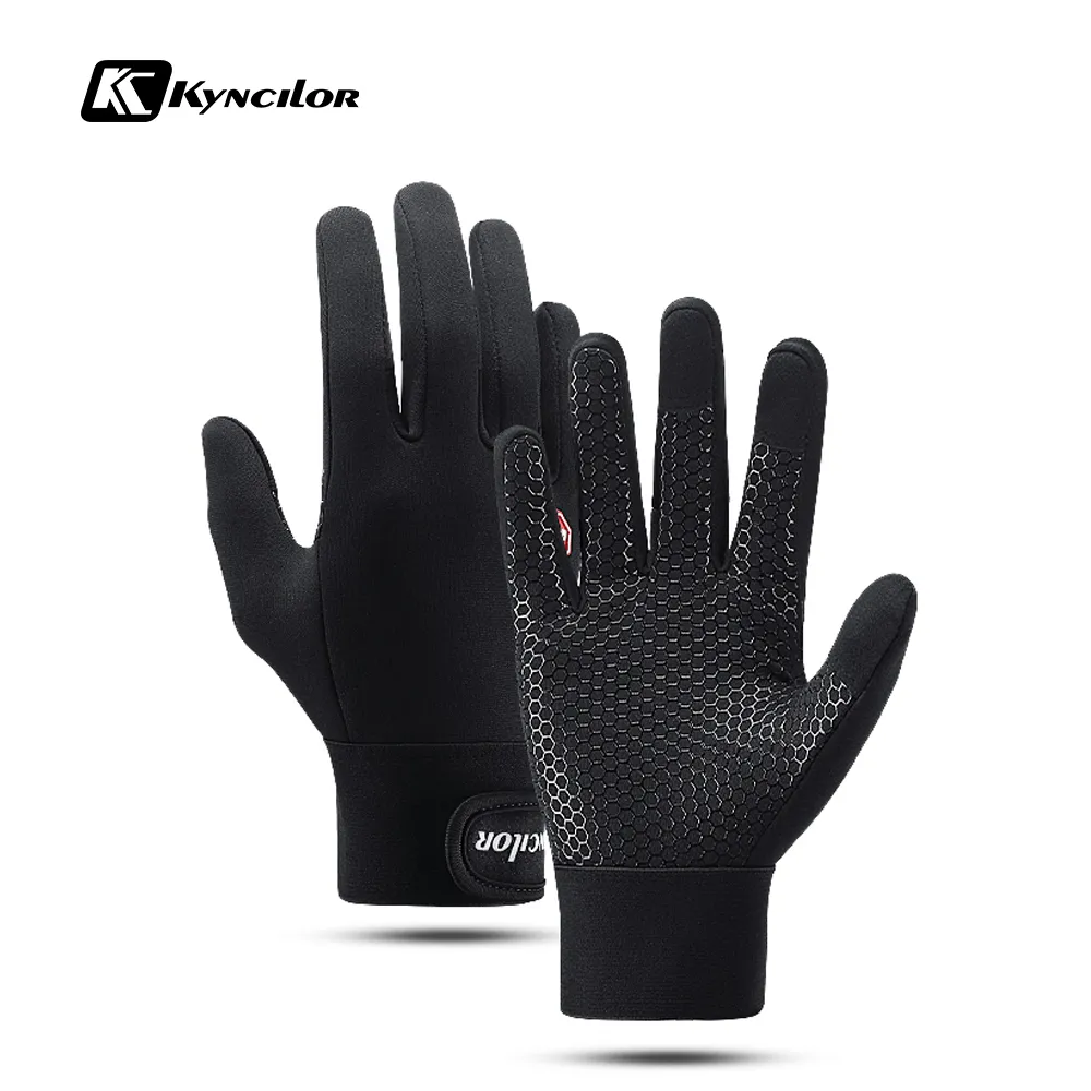 Cinq doigts gants hiver plein air sport écran tactile vélo vélo cyclisme course pour hommes femmes coupe-vent simulé chaud Eldiven 230823