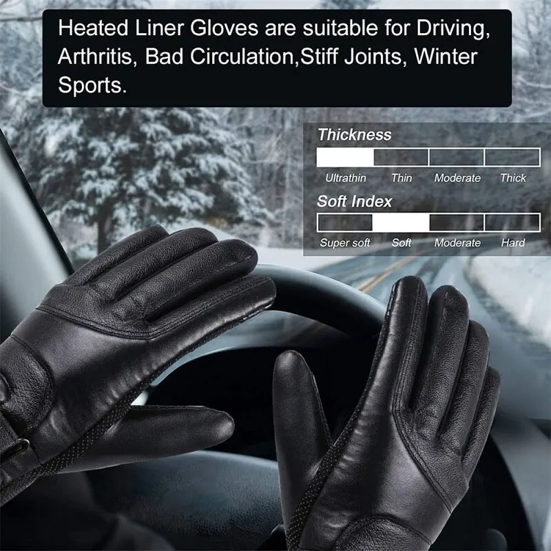 Democe Heated Gloves Fingerless For Women Man, Smart Thermostatic Electric Heated Fingerless Gloves Rechargeable For Winter Cold Weather, Hand Warmer