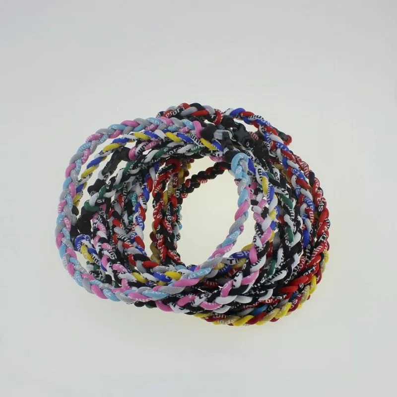 チタンスポーツアクセサリーオリジナルメンキッズボーイズチタン編みgeビーズロープ竜巻ネックレス織りすべての友達のために織ります