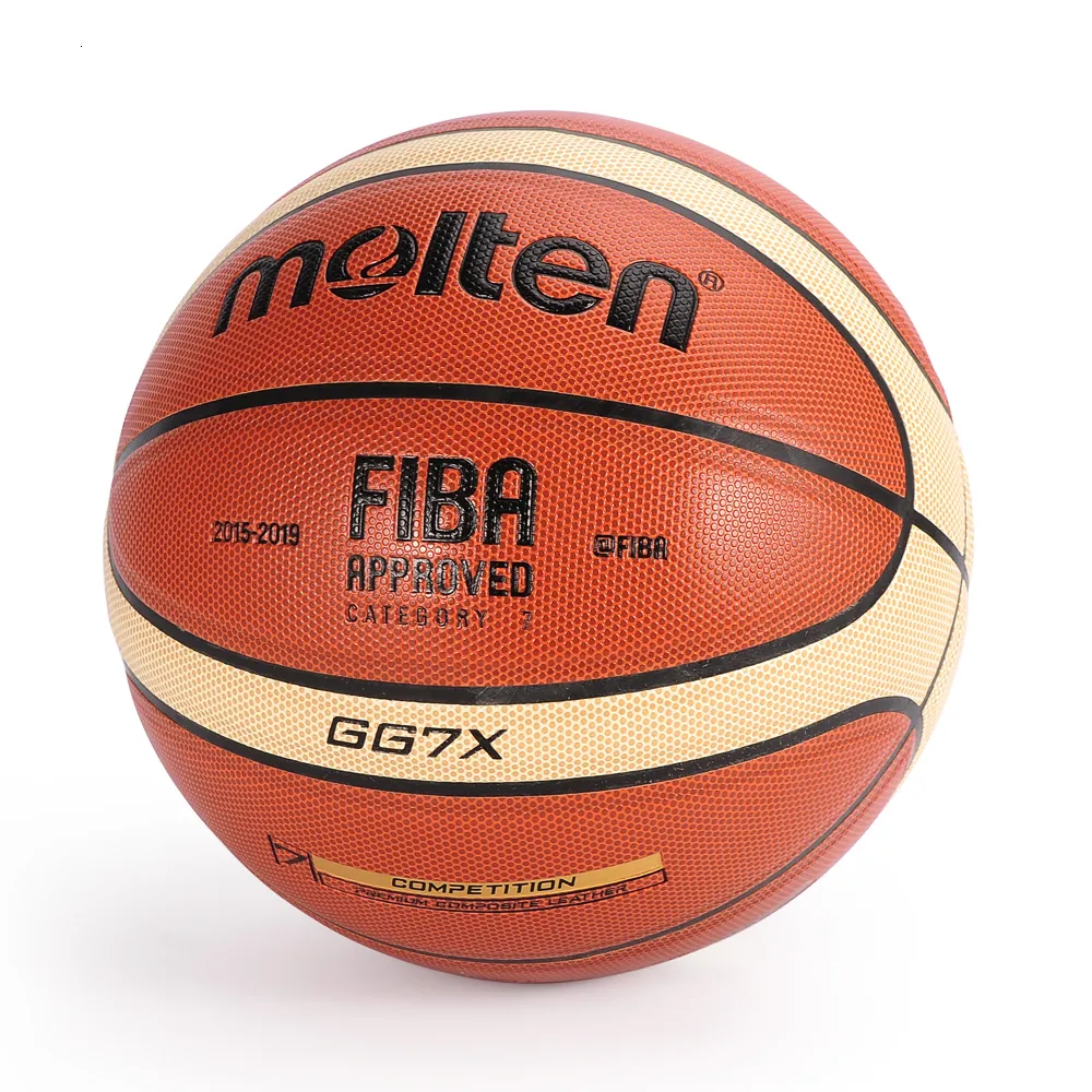 Bollar Molten Basketball Ball GG7X Officiell storlek 7 PU Läder utomhus inomhusmatch Training Baloncesto 230822