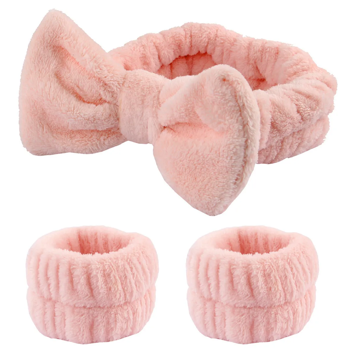 Spa Haarband Set Für Damen – Inkl. 1 Stirnband & 2 Gesichtswasch-Armbänder