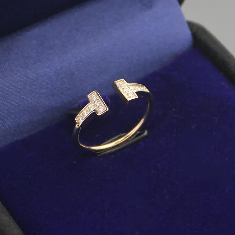 Tiffany Square Band Ring Luxury Designer Engagement Wedding