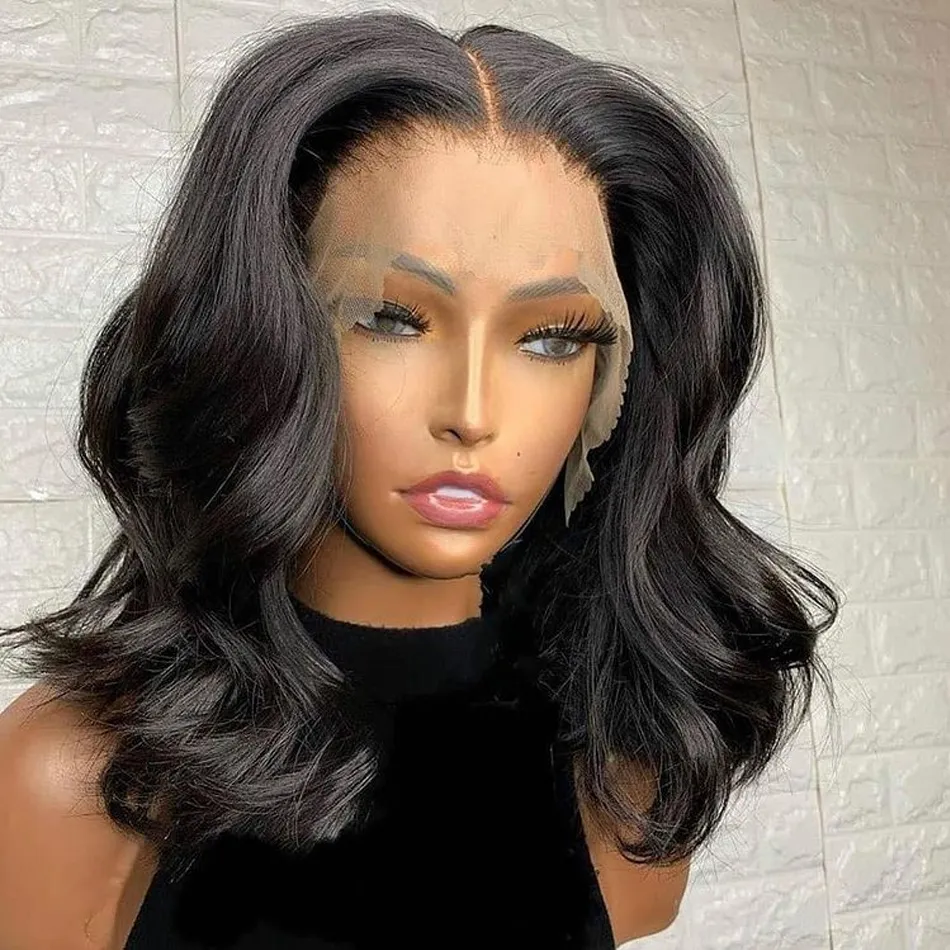 Body Wave Short Bob Wigs Human Hair 13x4 Lace Front Human Hair Wig Brazilian T Part Transparent Wigs on Sale Clearance for Women