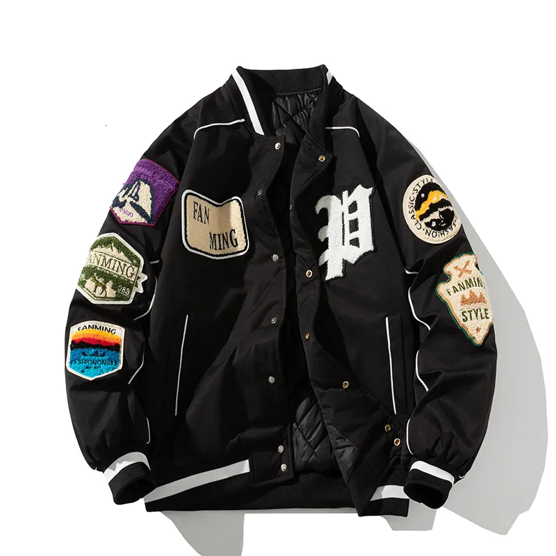 Men S Jackets Winter Varsity Jacket Men Women Letter Badge American Baseball Street Fashion Hip Hop Coat Youth Couple Clothes Blue Red 230822 From 73 73 DHgate