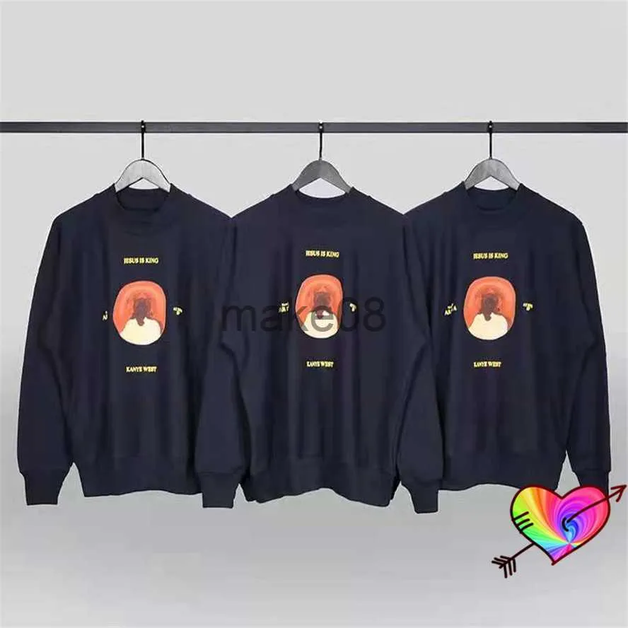 Erkek Hoodies Sweatshirt Yeni Şarkılar Crew Boyun Erkek Kadınlar İsa Kral Sweatshirts Grafik Baskı Turu Uzun Kol Ye Hoodie J230823