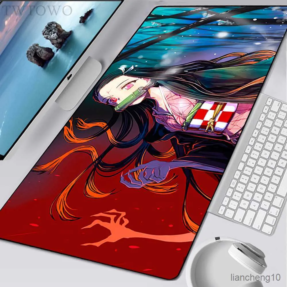 Mouse Pads Wrist Mouse Pad Computador Custom grande mousepads Slayer Demon Slayer Soft Anti-Slip Laptop Camundongos Pad R230823