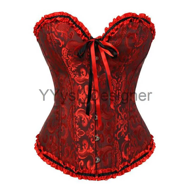 Sapubonv Brocade Sage Green Corset Top Vintage Lingerie For Plus Size Women  In Red, Black, Green, And Pink X0823 From Yyysl_designer, $11.25