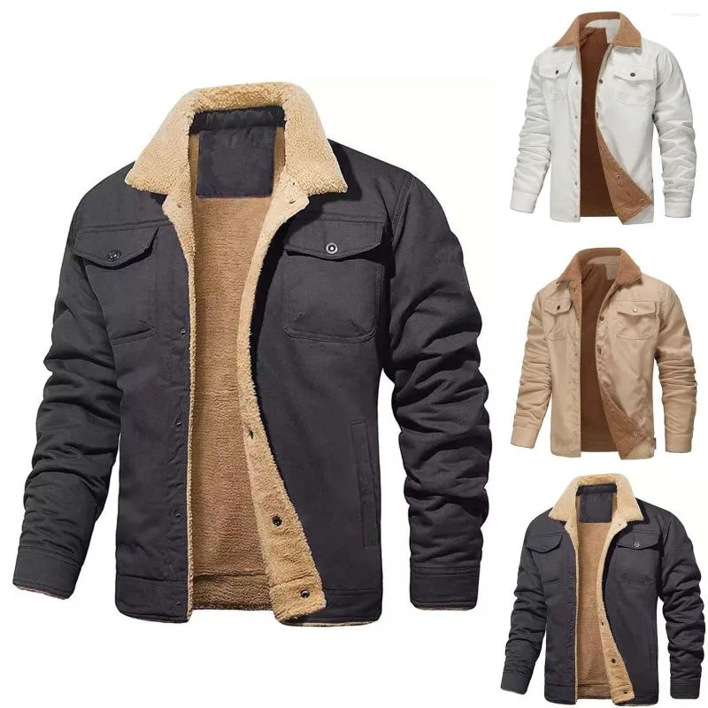 Vestes pour hommes Veste par temps froid pour hommes Hommes Manteau d'hiver lourd Mode Simple Solide Poche Cardigan Bouton Denim Sans manches