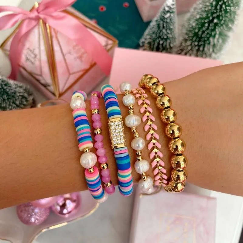 Bracelets de charme KKBEAD Designer Corde réglable Argile polymère Heishi Perle Bijoux pour femmes Femme Pulseras Drop