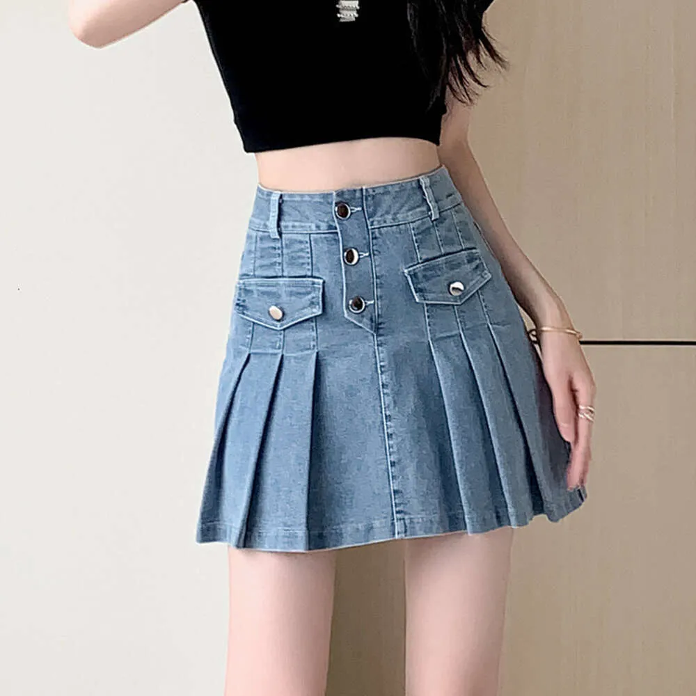 Saia jeans coreana hot sale