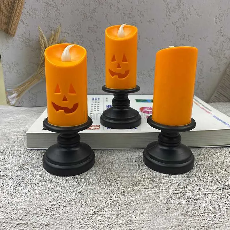 Andere feestelijke feestartikelen Halloween kaarslicht led kleurrijke kandelaar tafel top decoratie pompoen feest gelukkig Halloween feestdecor voor huis 2021 l0823