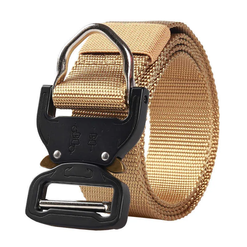 3.8cm imitation nylon cobra tactical belt with quick release alloy buckle belt for military fans men's belt