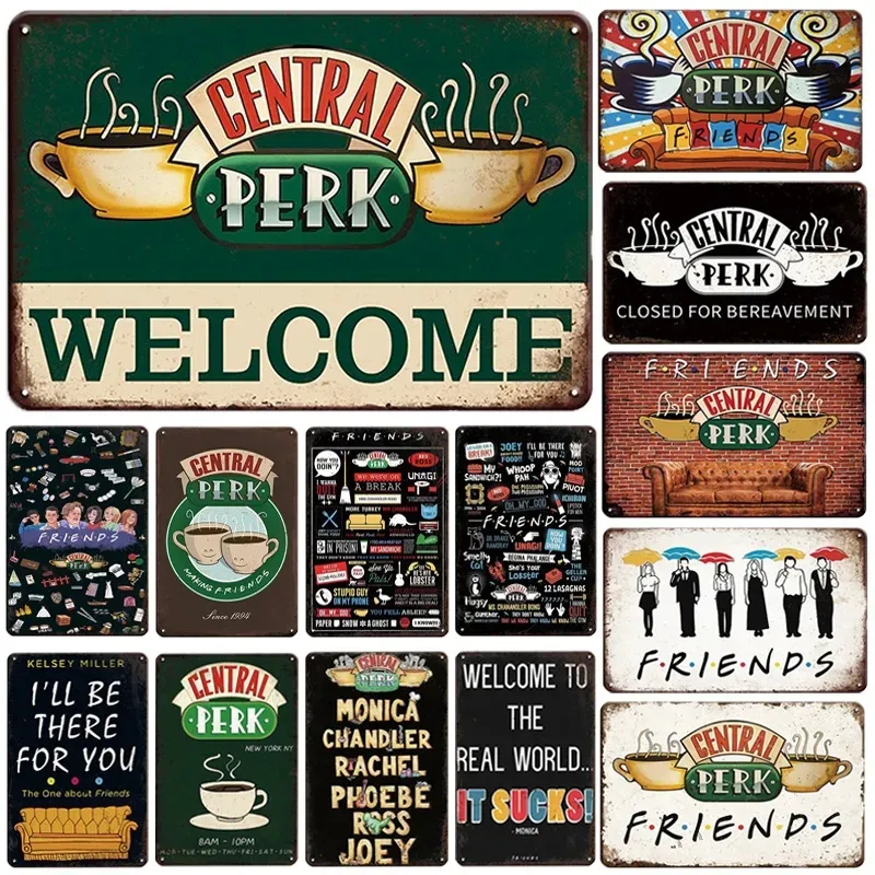 Classics TV Show Metal Poster Vintage Plaque Friend Movie Tin Signs for Coffee Bar Living Room Iron Painting Home Decoration Man Cave Wall Decor 30X20CM w01