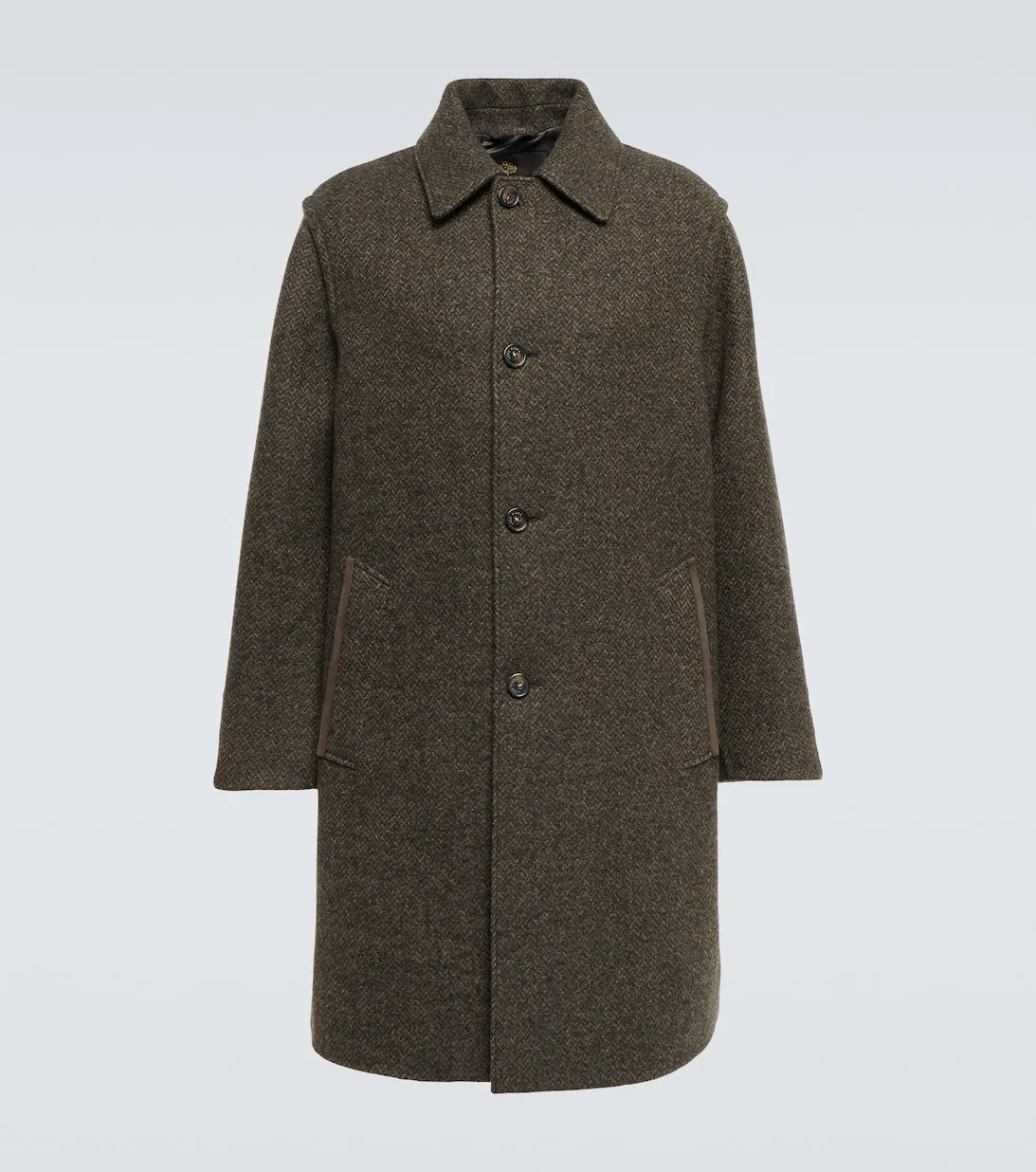 Hommes laine mélanges mode longs manteaux hommes automne vêtements d'extérieur Loro Piana Savile cachemire-mélange pardessus avec 4 pièces bouton