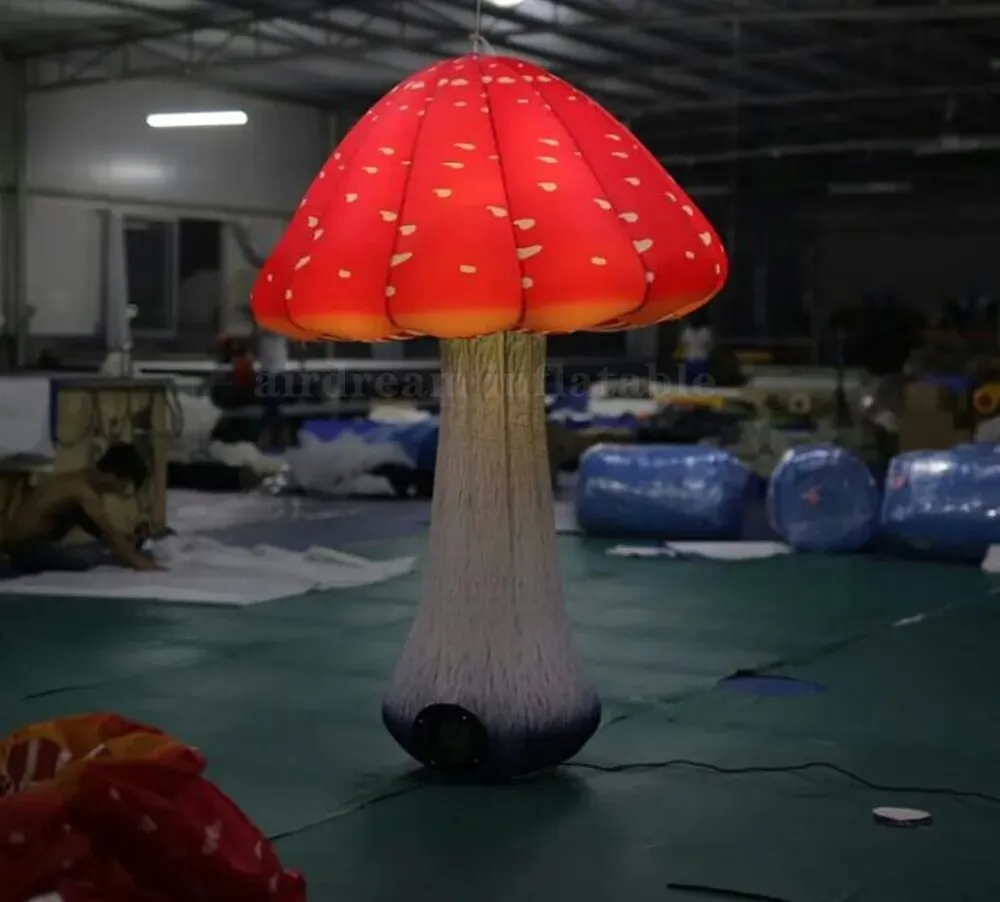 wholesale Champignon gonflable géant coloré vif avec lumières LED pour les événements de festival en plein air LL