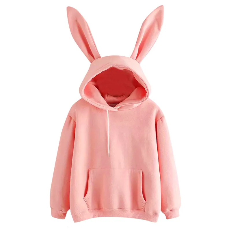 Sweat à Capuche Fille - Imprimé Lapin | Tissu Doux Polyester | Chaud Pour Hiver | Style Décontracté Rayé | Taille 2-13 Ans