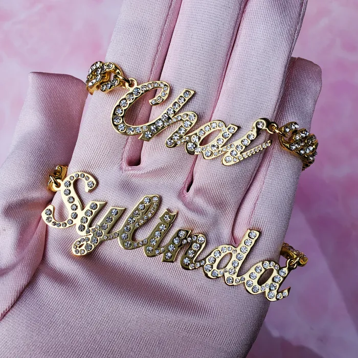 Mini nameplate choker best sale