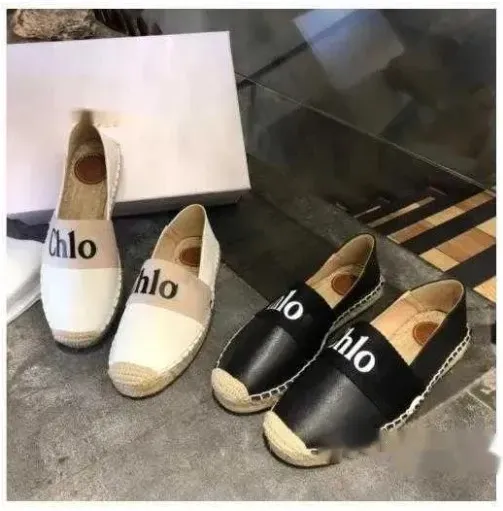 Kvinnor loafers casual skor espadrilles sommardesigners damer platt strand halv tofflor mode lady loafer fiskare duksko med dammväskor