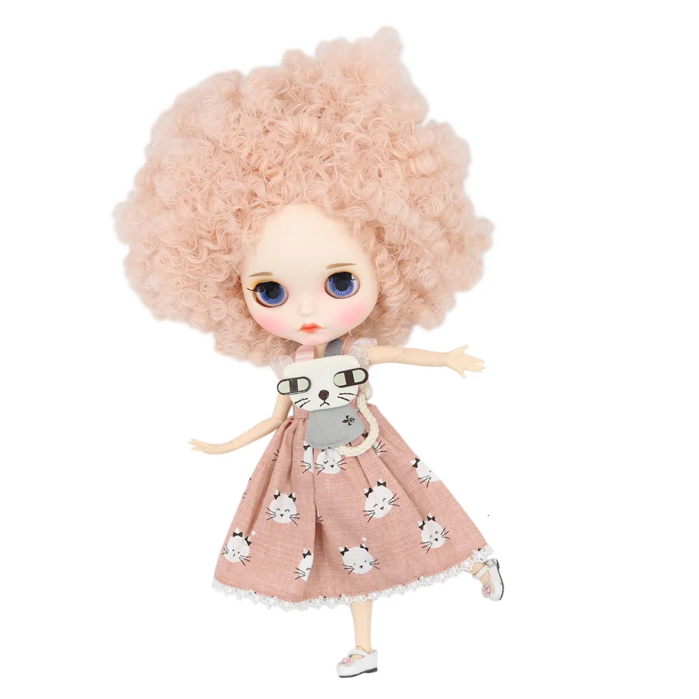 Dockor Icy DBS Blyth Doll 16 BJD Naken Joint Body With White Skin Pink Hair and Matte Face BL235 230822