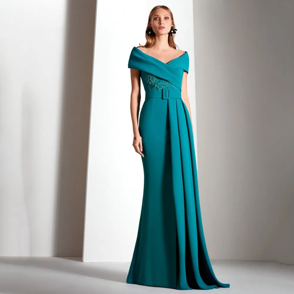formal pastel color dresses for women Aubergine Off The Shoulder Wedding Guest Dress
