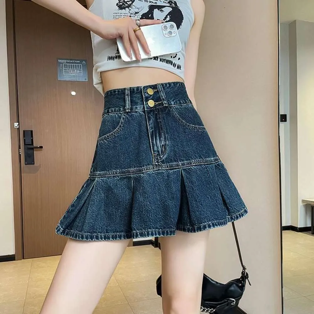 Saia jeans cheap tamanho grande