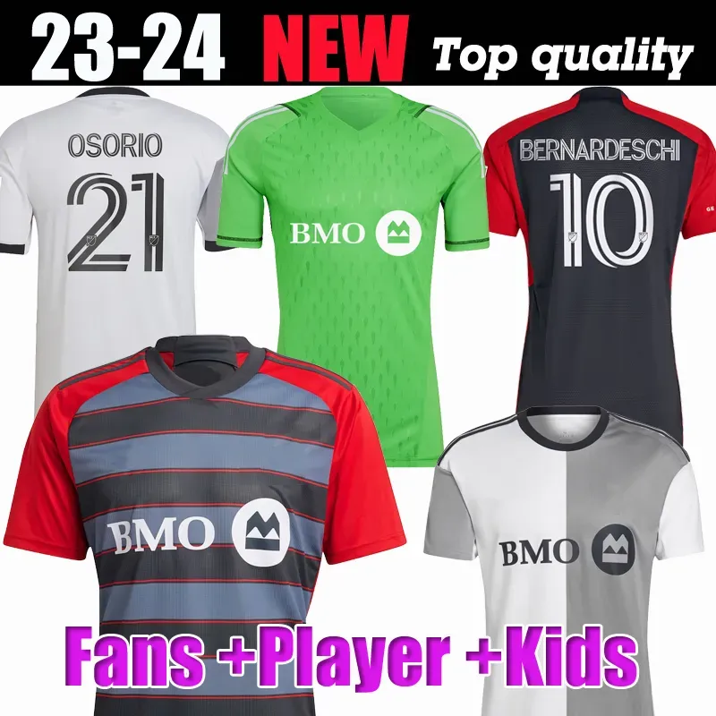 23 24 MLS Toronto FC Soccer Jerseys Away Kaye Bernardeschi 2023 20224 OSORIO Insigne Morrow Bradley Futebol Camisa Fãs de uniforme