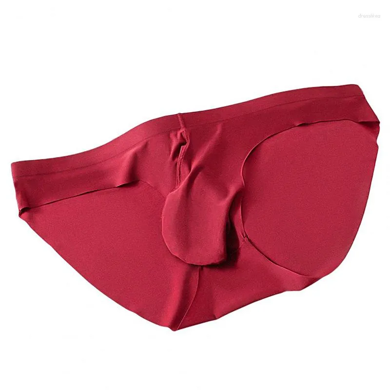 Mens Quick Drying Ice Silk Seamless Underwear With Convex Pouch Solid Color  U Summer Crotchless Briefs From Dresslikes, $7.22