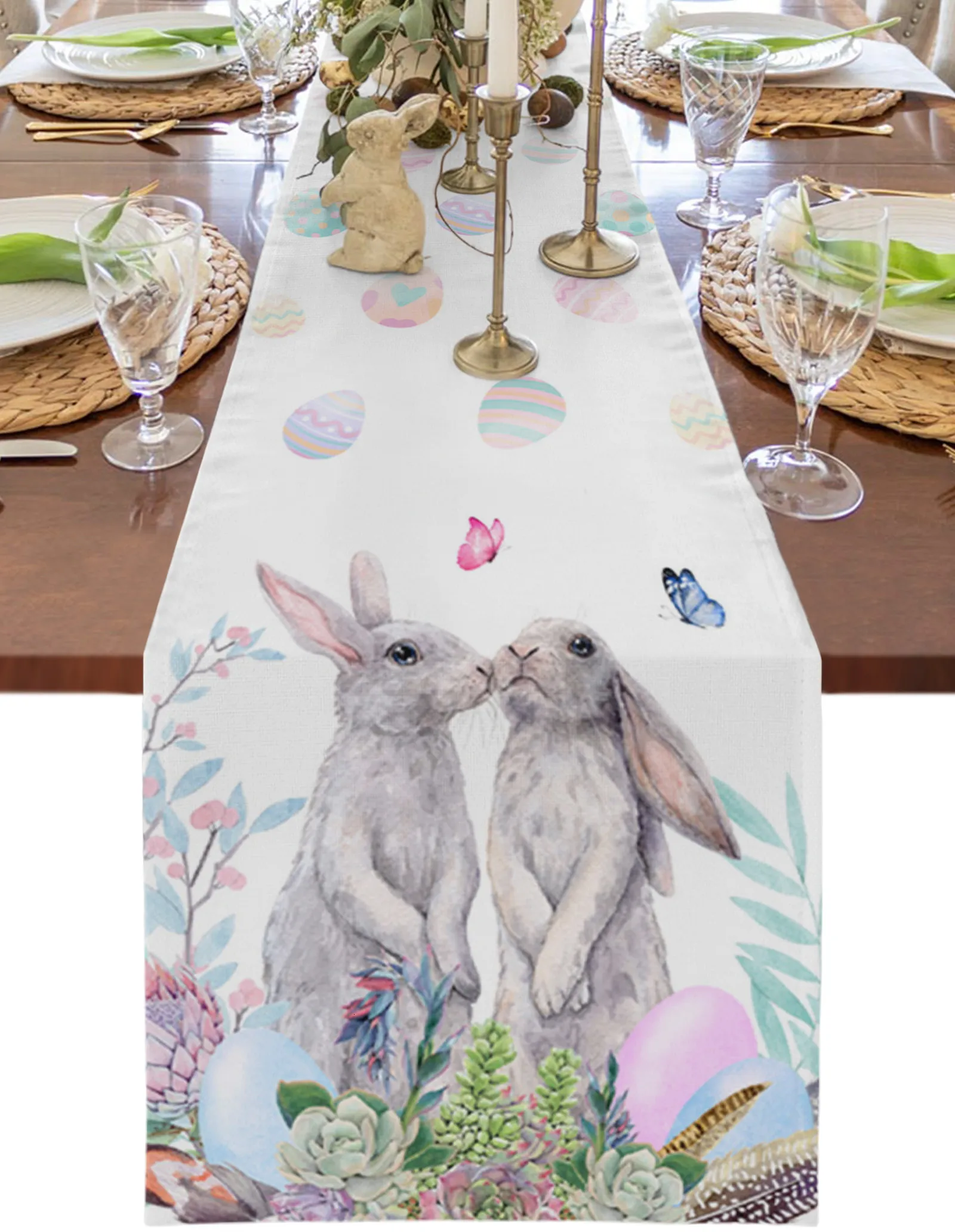 Table Runner Easter Decorations 2023 Bunny Flower Butterfly DECORAZIONE DEL MATRIE CASA PASSAGGIO DECIVIZIONE DELLA PARTIZIONE DELLA PARTIZIONE 230822