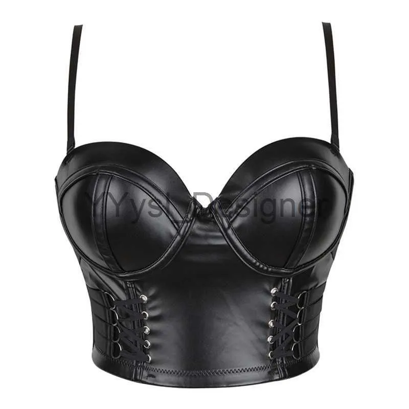 Leather Bra - Black Leather, Other