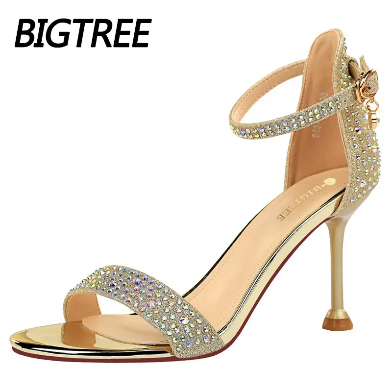 648 Zeh hohe sexy Kleid offene Frau Pumps Gold Sliver Hochzeitsschuhe Kätzchen Heels Sommer Frauen Sandalen 15