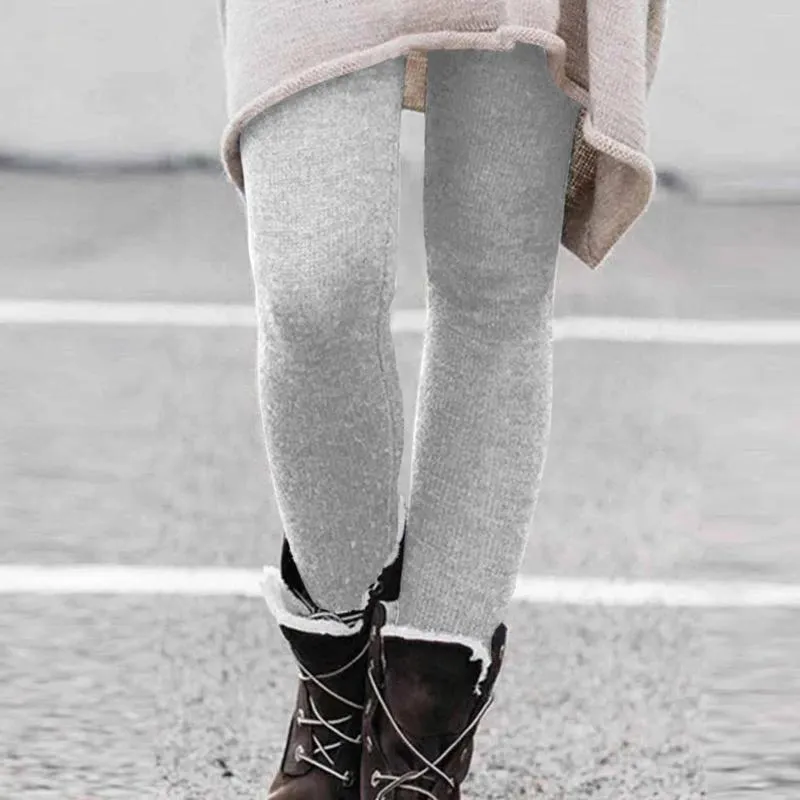 Leggings femminile Autumn e inverno pantaloni di cotone termico invernale addensato in modo elastico in vita elastico per adulti