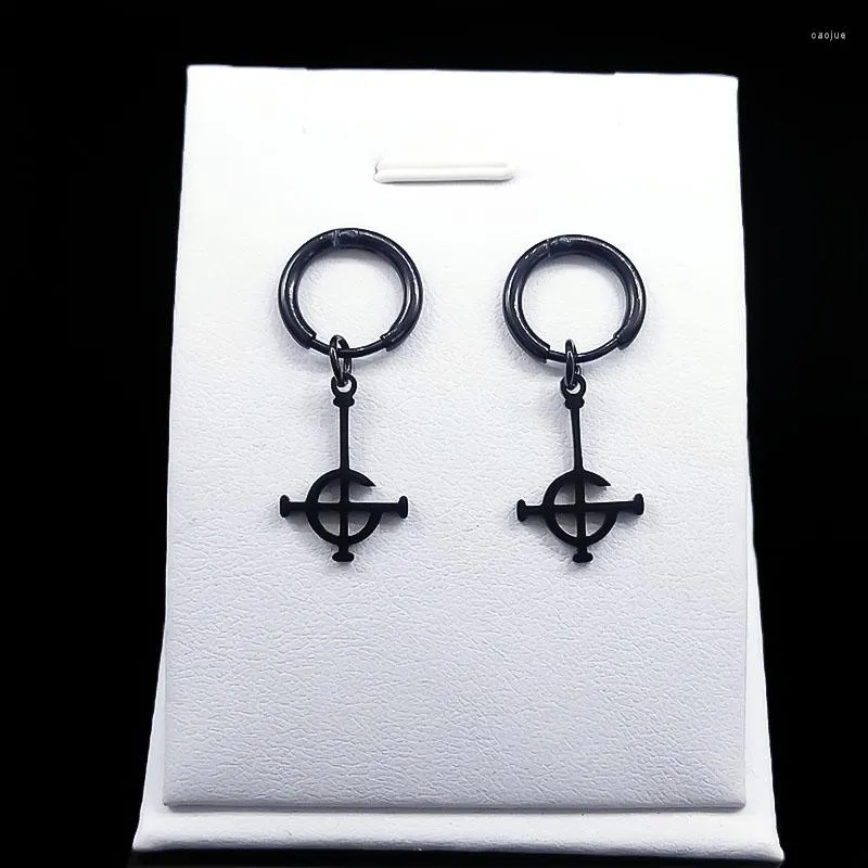 Pendientes de tuerca Goth Ghost BC Sin nombre Cuelga Acero inoxidable Ghoul Band Papa Emérito Máscara Grucifix Póster Pendiente colgante Joyería E1722