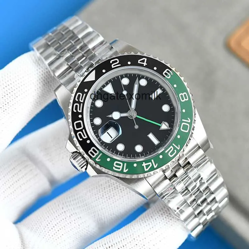 AA groene wijzerplaat herenhorloge automatisch saffier 904l roestvrij staal ontwerper sport luxe lichtgevend waterdicht GMT Montre de luxe Root Beer links horloges Dhgate