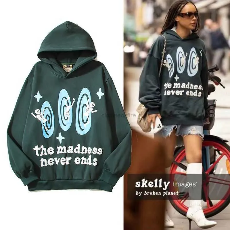 Sweatshirts Erkek Tasarımcı Hoodies Fashion Street Giyim Amerikan High Street Moda Markası BP Asla Durdurulur Çılgın Kapşonlu Sweatshirt UNISEX
