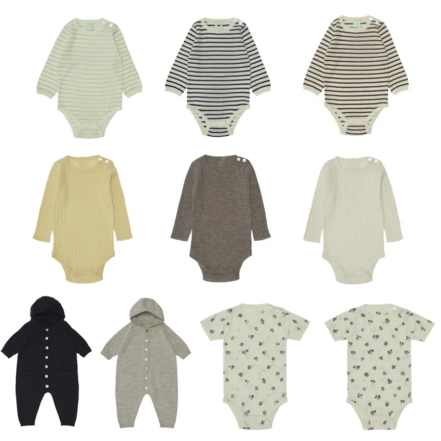 Rompers Pre Sale Ship في سبتمبر 2023 ملابس الأطفال ملابس شتاء رومبير للطفل Long Cotton Soft Sleeve Kids Boys 230823