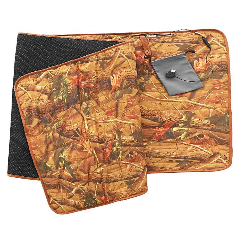 Coussinets d'extérieur Coussin chauffant électrique 1 ensemble utile température réglable tissu Camping coussin chauffant électrique avec sac de rangement ensemble pour voyage 230823