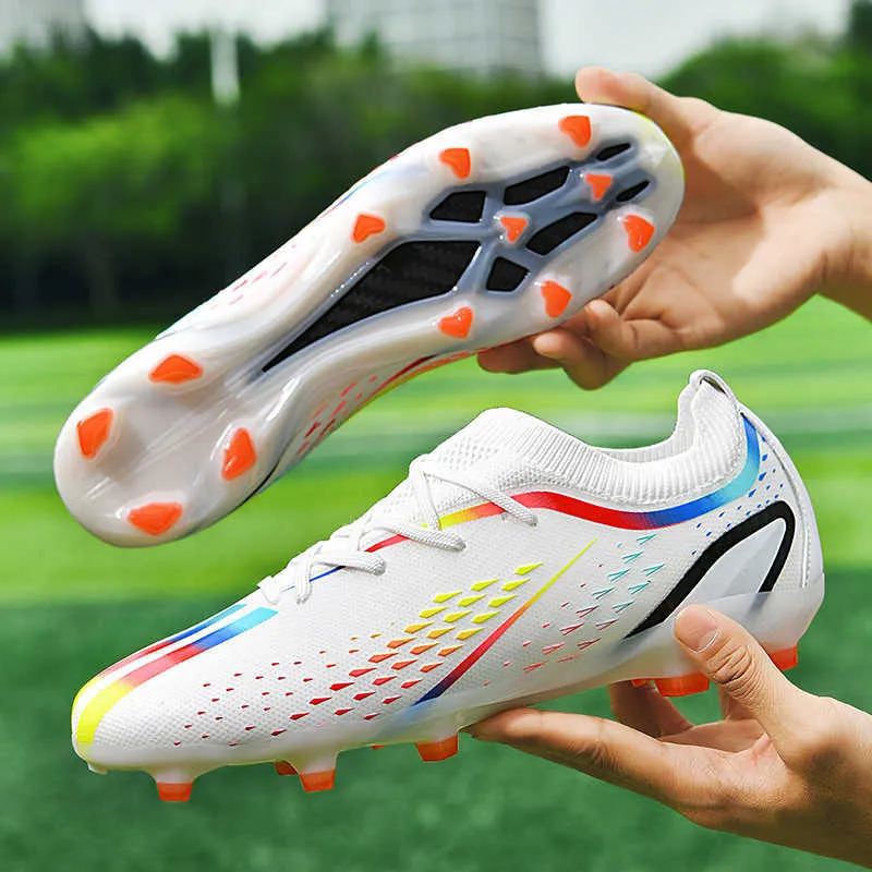 Fniadia Men s Soccer Shoes Cleats Non Slip Outdoor Wear Resistant Football Boots for Training Breathable Mesh Uppers