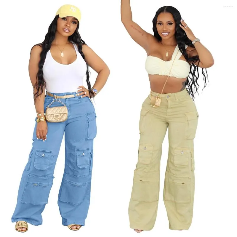 Y2K Womens High Waist Cargo Trouser Jeans For Women With Multi Pocket And Wide  Leg Retro Baggy Style For Casual Streetwear And Street Wear From Oscaranne,  $29.64
