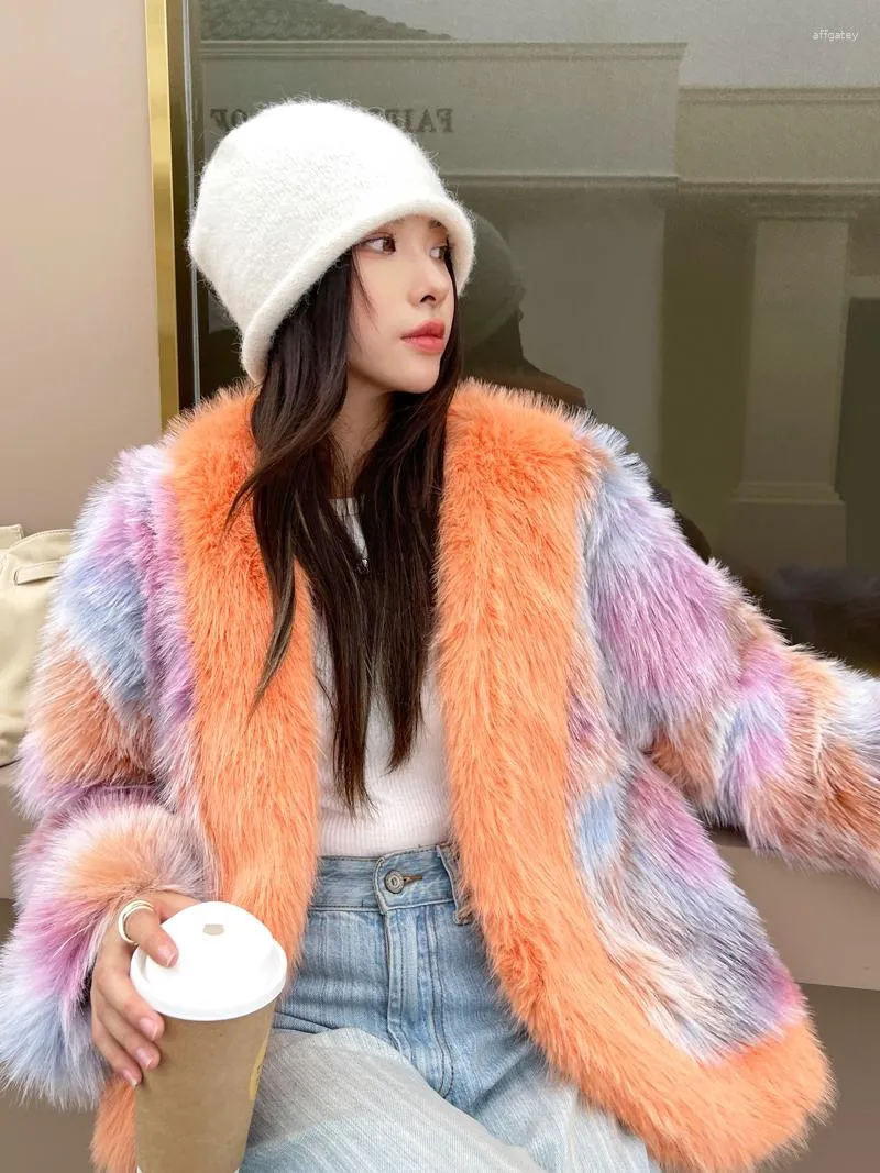 Colorful fuzzy jacket hot sale
