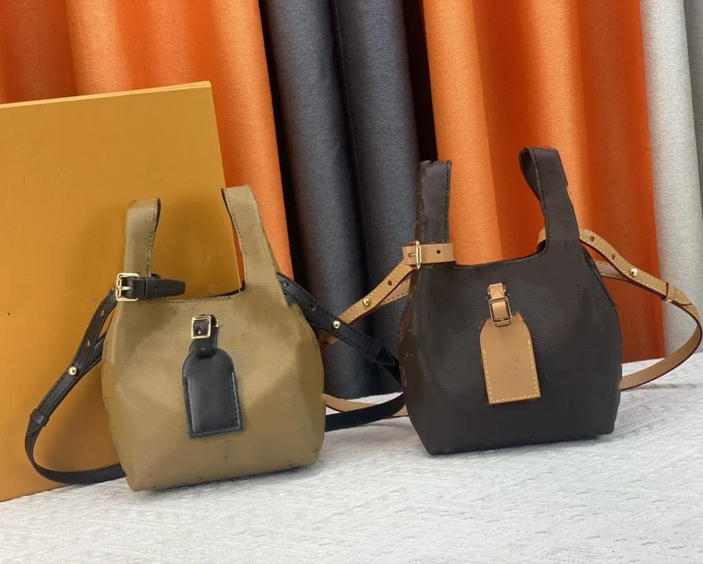 Kvinnor totes äkta läderhandväska överlägsen kvalitet hink axelväskor för shopping rese lyxiga klassiska väskor