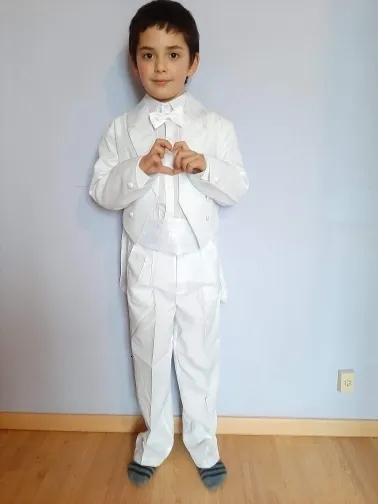 Ensembles de vêtements costumes pour garçons pour les mariages enfants bal enfants ensemble Costume Whiteblack baptême né ensembles à manches longues 230823