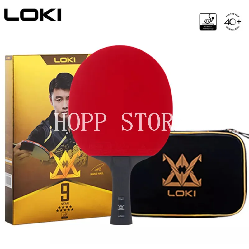 Raquettes de tennis de table LOKI 9 étoiles raquette haute collante lame de carbone batte de ping-pong compétition pagaie de Ping-Pong pour attaque rapide et Arc 230822