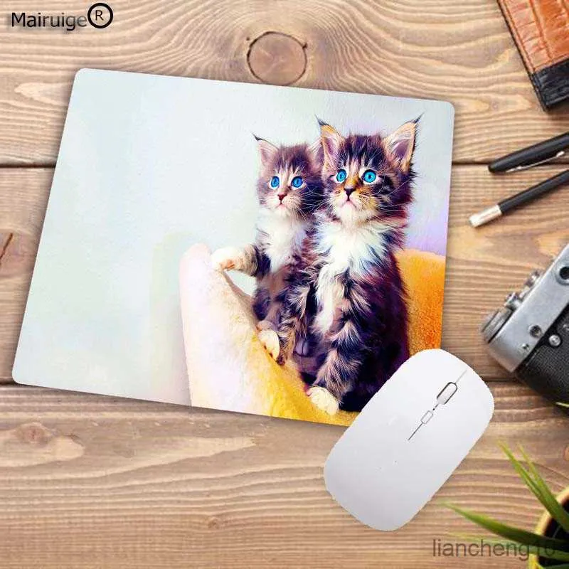 Mouse almofadas de mouse PROTECIMENTO DE MOUSE PROFORME PROGAMENTO DE CAT CAT CAT IMAGEM PARA Laptop não deslizamento Mouse Pad Comfort Universal Mouse Computador Crazy R230823