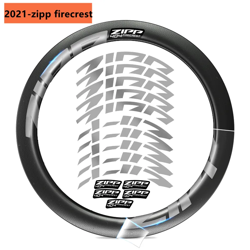 ロードバイク用のジップファイアクレストホイールステッカー