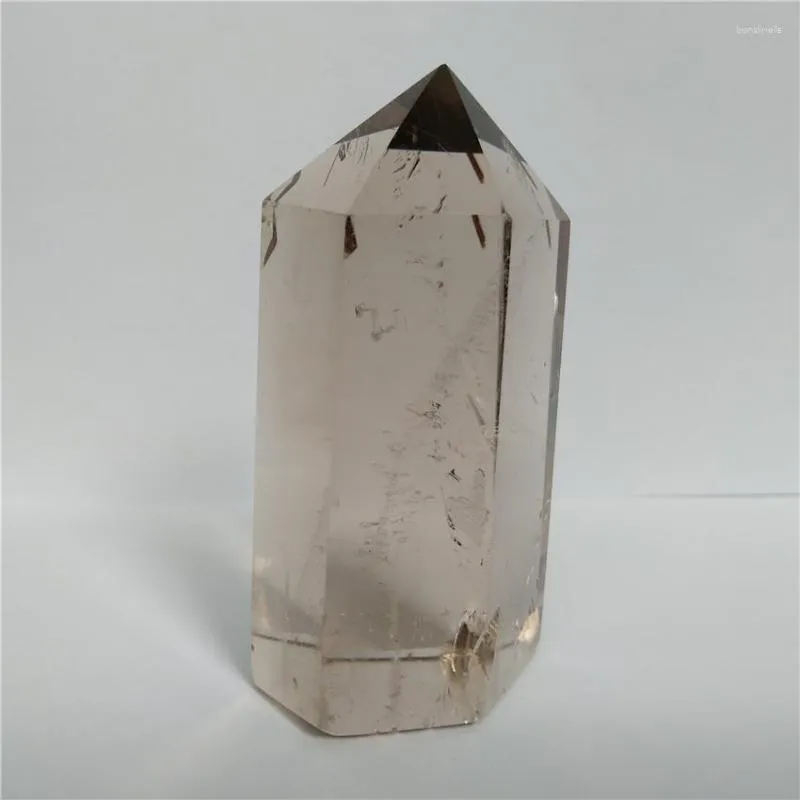 Decorative Figurines Smoky Quartz Wand Crystal Point Chakra Healing Meditation Gift Home Decoration Presenet