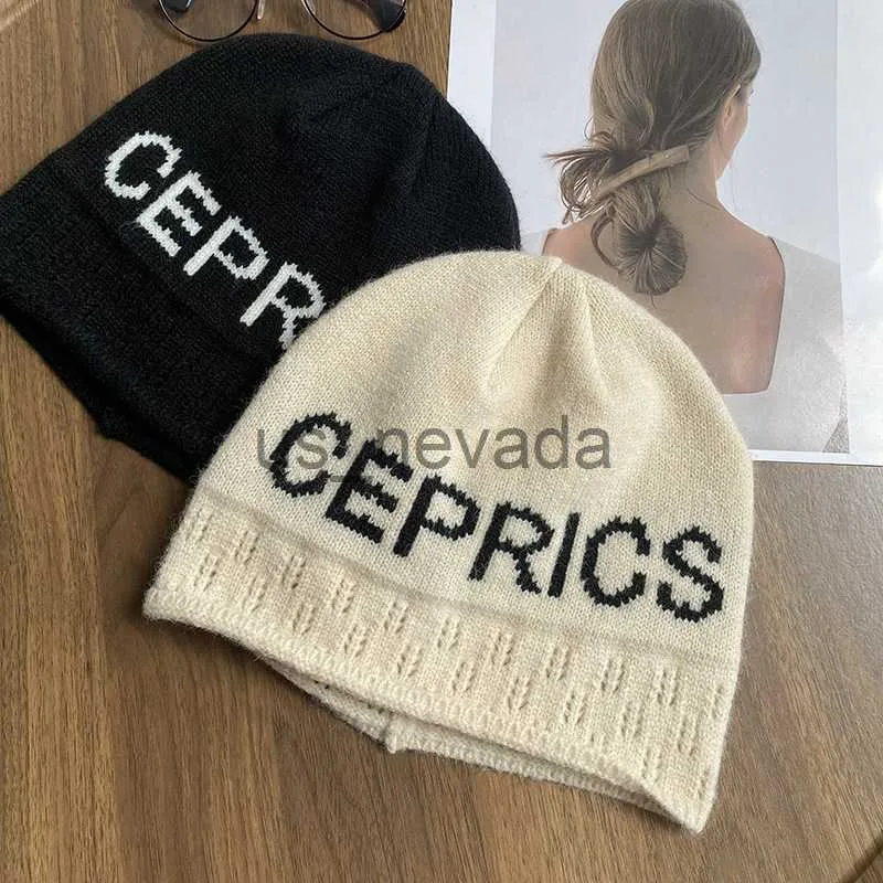 Berretto/berretti di teschio tata tata casa cappello di lana cappello da donna e nuovo viso invernale mostrano piccolo cappello a maglia sciolta di protezione da orecchie calde cappello freddo con cappello freddo j230823