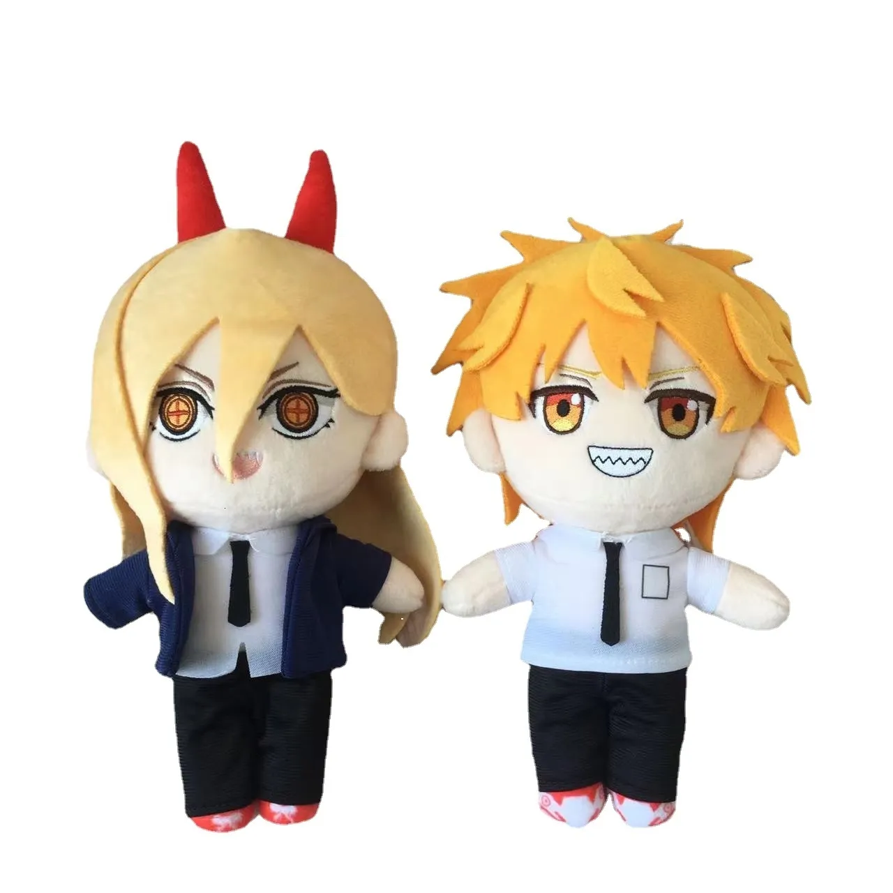 Plush Dolls Anime Denji Power Doll Toy 20cm łańcuch łańcuchowy Cosplay Cosplay Cute Miękki nadziewana poduszka prezent urodzinowy 230823